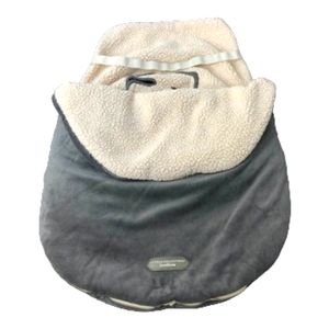 JJ Cole Collections BundleMe Zippered Fleece Car Seat Plush Stroller Cover Grey